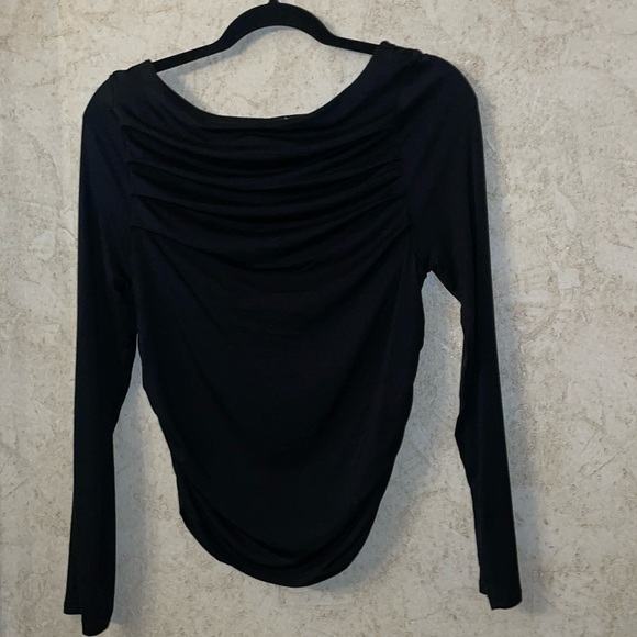 no comment Black Top With Rouging & Cinched Side - Picture 1 of 3